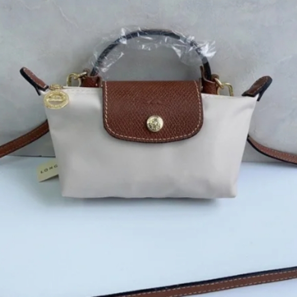 Longchamp Crossbody Bag in White and Brown - Picture 1 of 7
